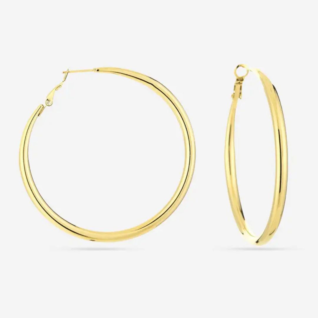 Elegant Gold Hoop Earrings (60 mm) | Luxury Accessory for a Stylish Look
