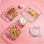 Glass Fresh Storage Containers Set – Airtight Storage Containers with Lid for Kitchen & Meal Prep