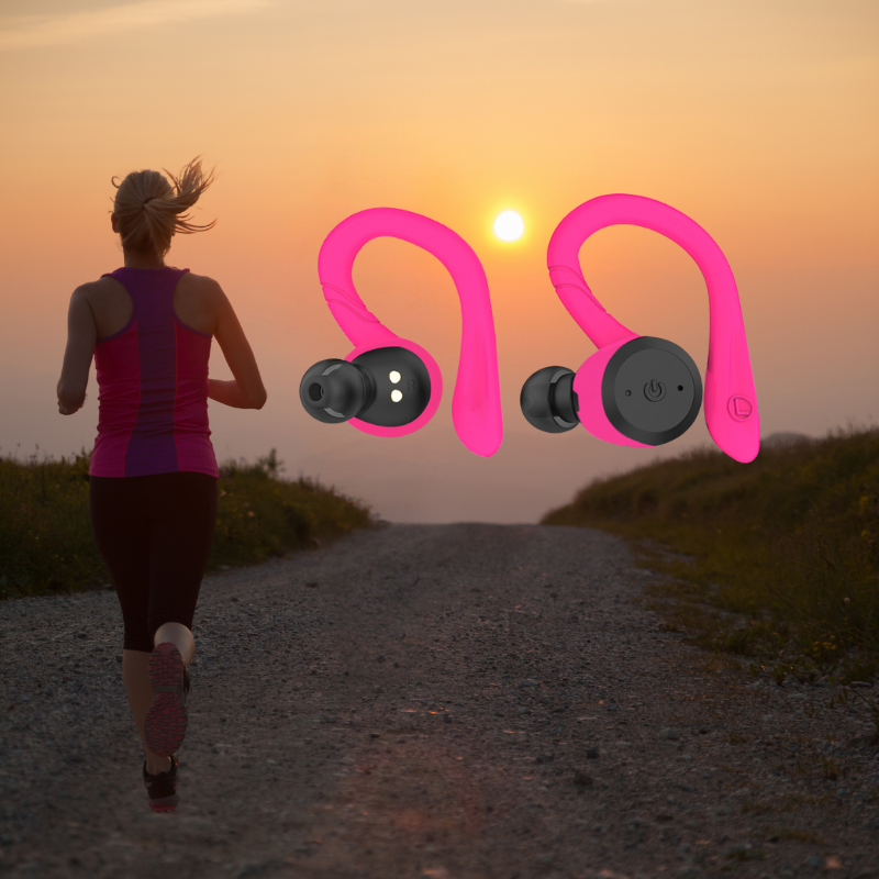Vega - Waterproof wireless sports earplugs with 20 hours playtime