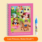 Magic Self Erasing Water Painting Book Set with Water Brush (Set of 6)