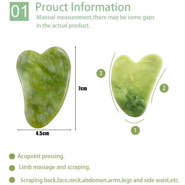 Instant Glow Gua Sha & Jade Roller Set | For radiant skin and natural relaxation
