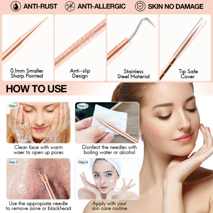 Blackhead and pimple removal set