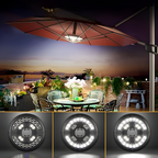 LumoClip LED Shade Light with Battery | 3 Brightness Levels & 360° Light | USB Charging | For Balcony, Garden & Camping