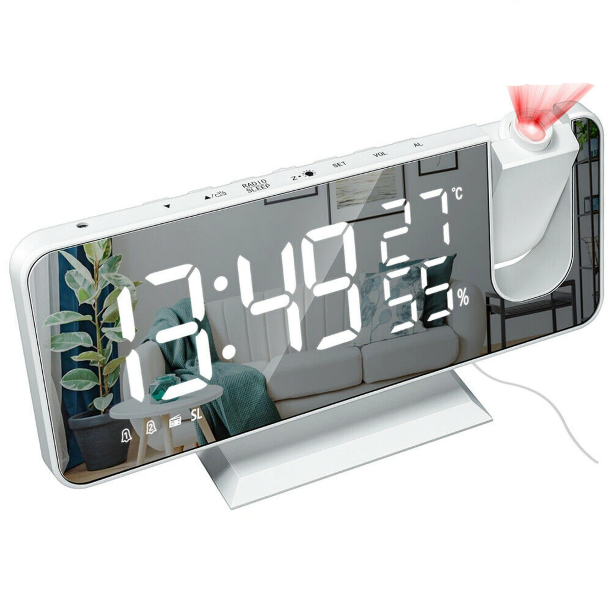 Astronatic™ Alarm Clock - LED Screen with 180° Projector
