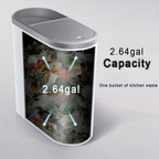 Streamlined Space-Saving Trash Can with Easy Press-Top Lid