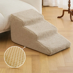 Soft Foam Pet Stairs for Small and Senior Dogs - Bedside Ramp Steps