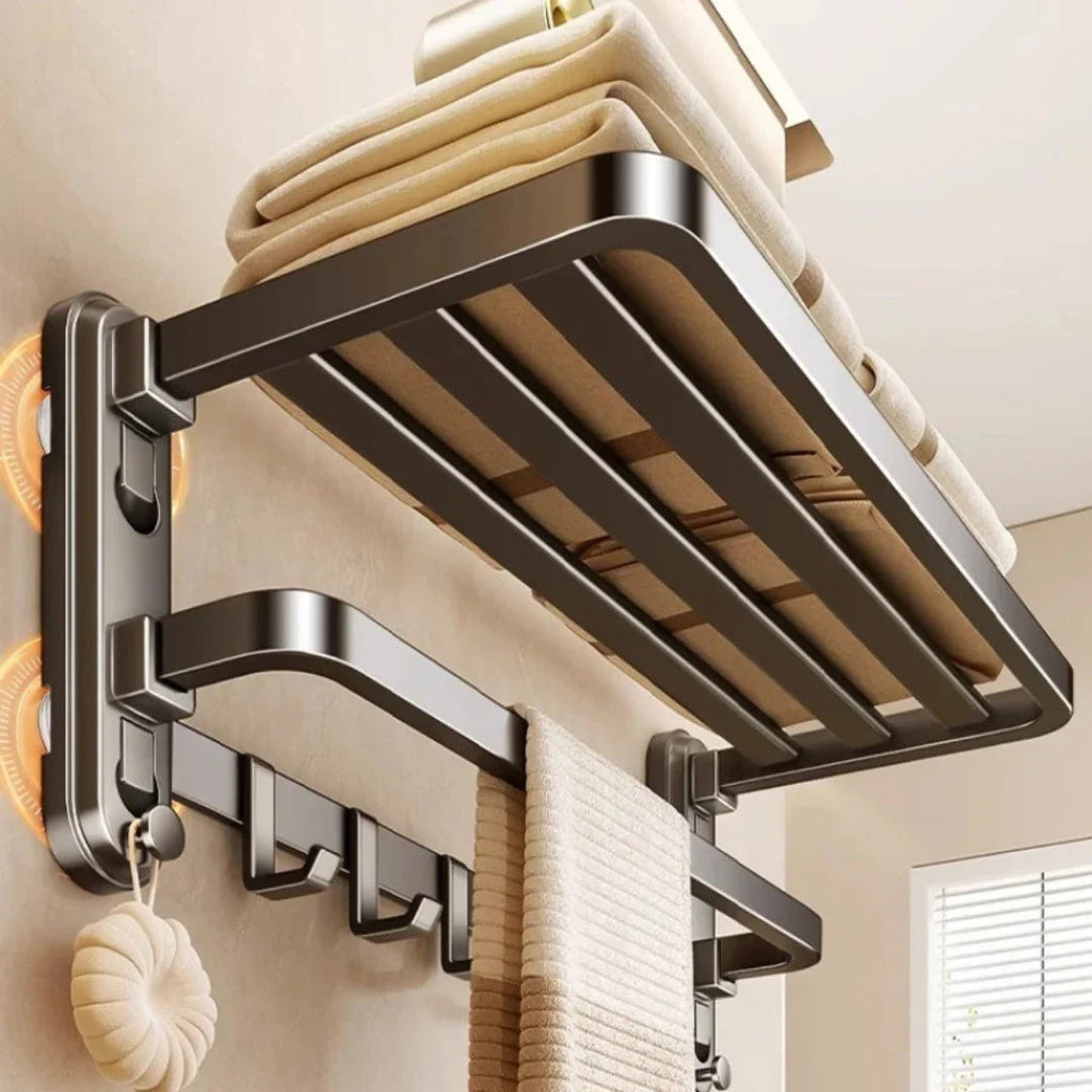 Folding Suction Cup Towel Holder