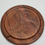 Wooden Fruit Plate | Hand-Carved Serving Tray | Rustic Artisan Design | Sustainable Wood