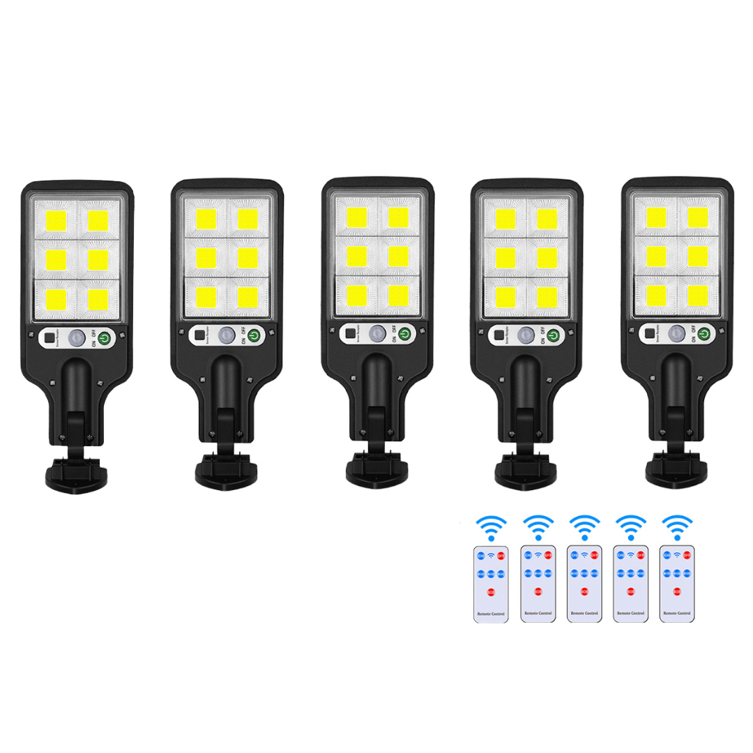 Solar LED outdoor spotlight with motion sensor