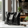 Elegant Leather Shoulder Bag with Retro Style and Smooth Surface