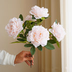 Artificial 5 large head peony flowers
