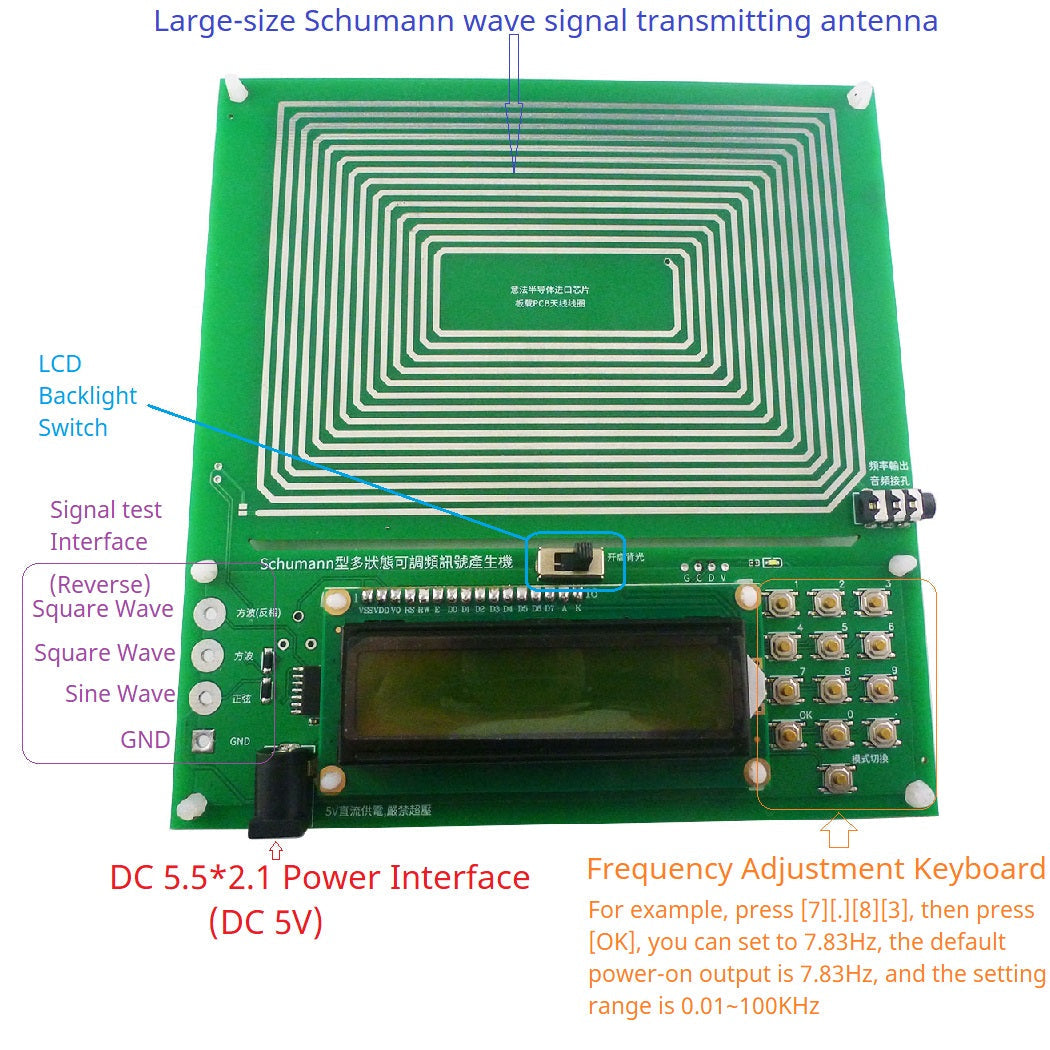 Schumann resonance frequency wave generator