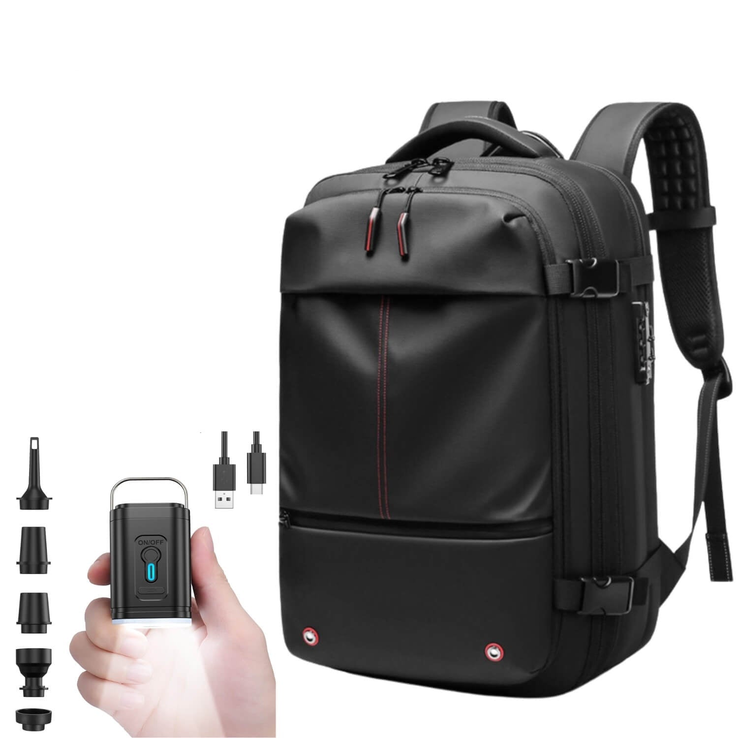 VacuPro – Compression Travel Backpack with Built-In Vacuum System | Space-Saving Cabin Bag