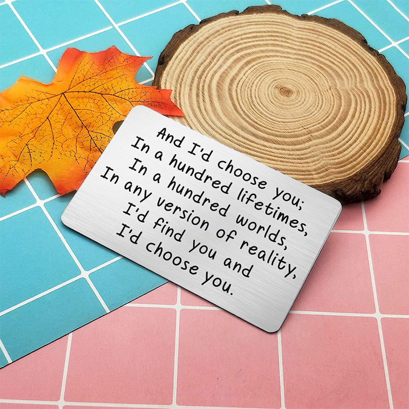 Anniversary gifts for couples, long-distance use wallet card for him