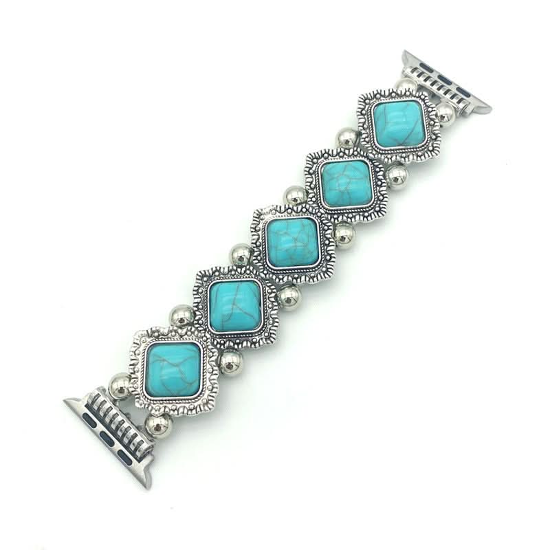 Boho-Chic Bracelet for Smartwatches with Noble Turquoise Detail
