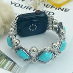 Boho-Chic Bracelet for Smartwatches with Noble Turquoise Detail