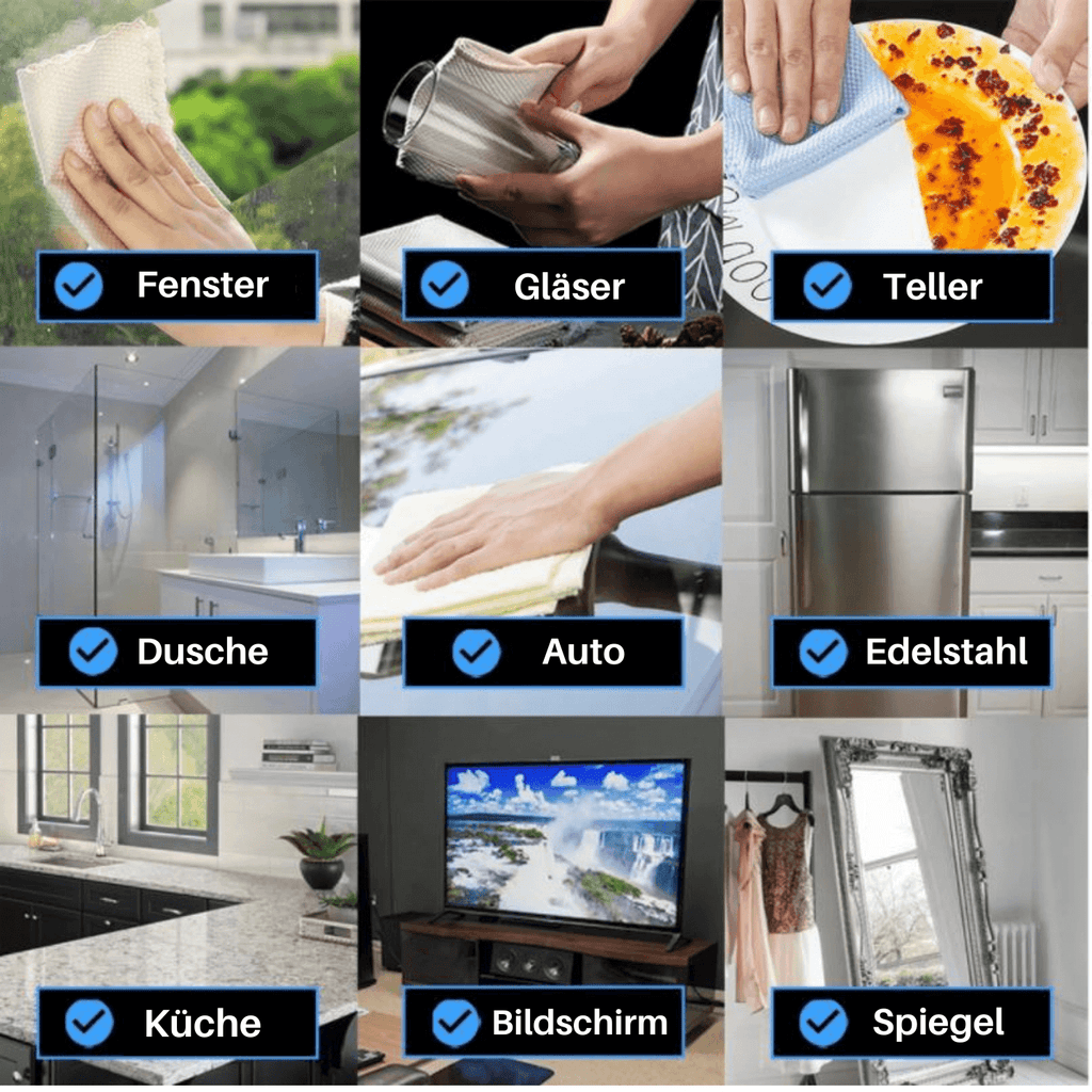 Soft Touch Wonder Cloth – Stripe-Free Cleaning of Glass, Mirrors & Stainless Steel
