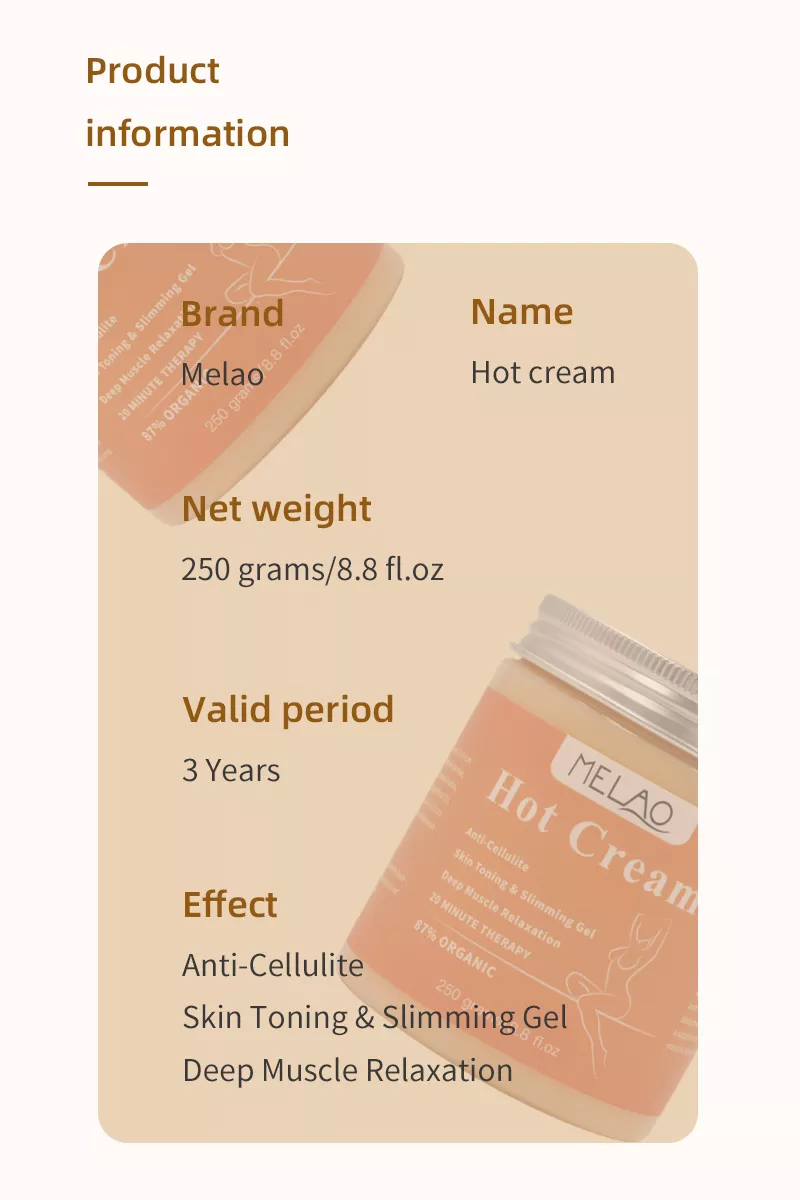 Ultimate Shape Cream – boosts fat burning – reduces cellulite – wall clock