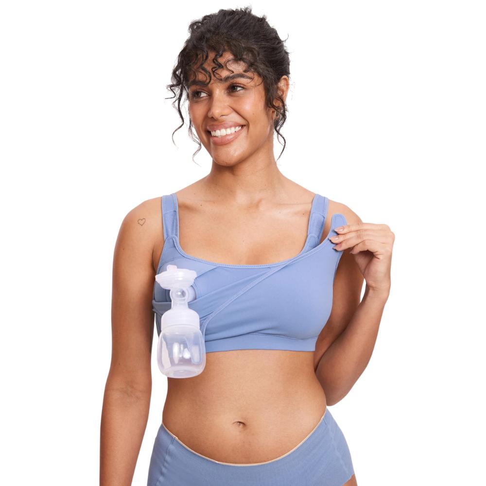 Velcro All-in-One Wireless Nursing Bra for Pumping and Breastfeeding