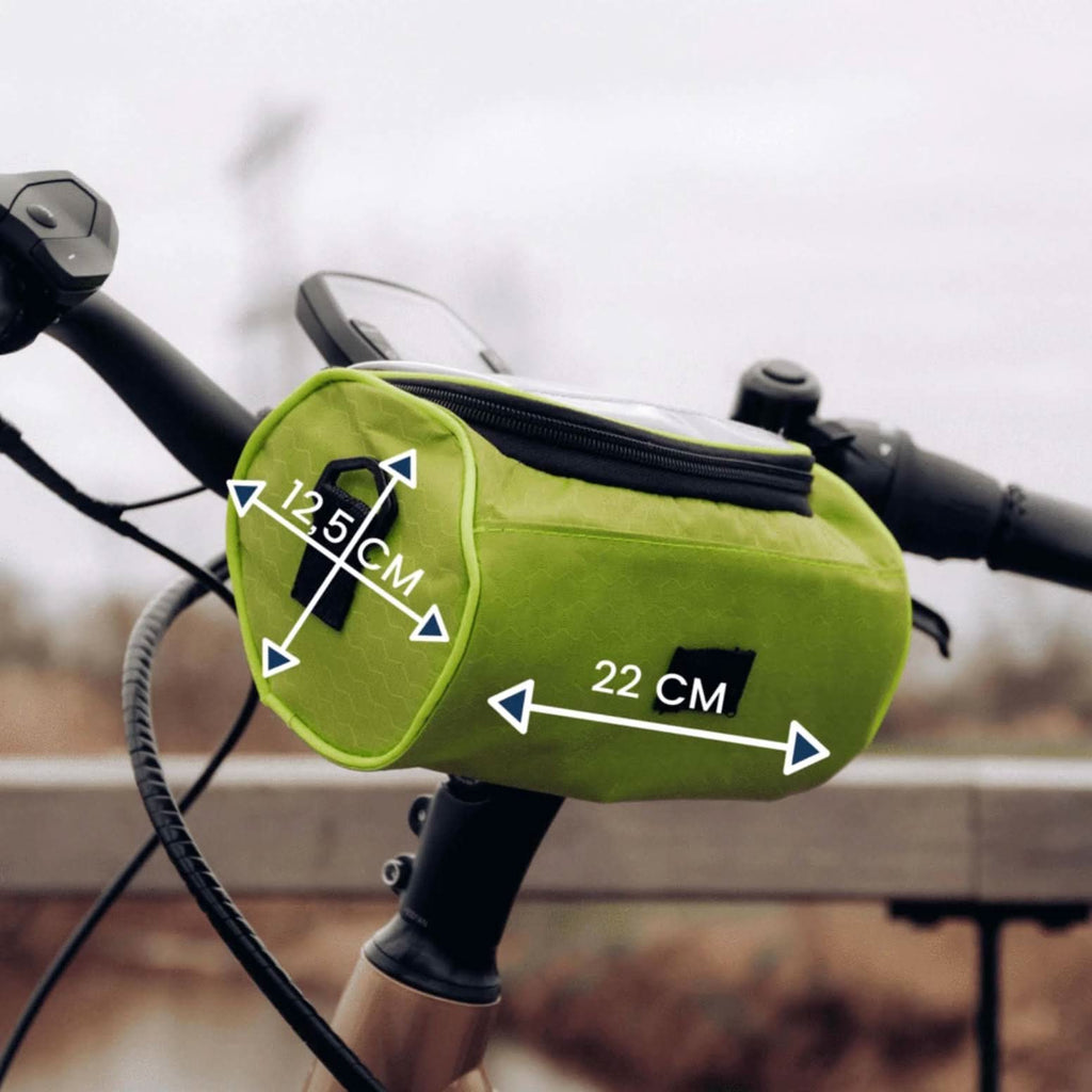 Waterproof Bicycle Handlebar Bag with Touchscreen Access