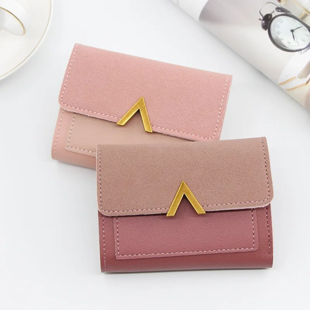 Compact Leather Wallet for Women