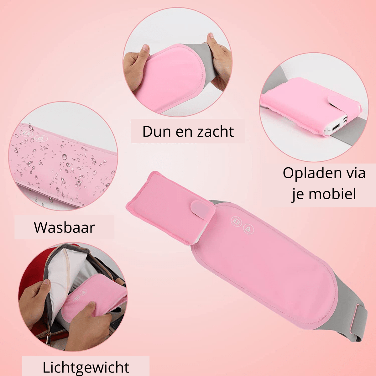 Electric belly warmer with heat & vibration