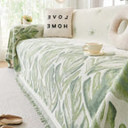 Verdure Leaf Pattern Chenille Sofa Cover