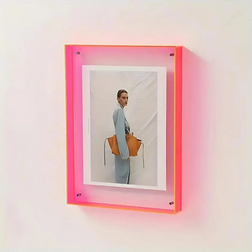 Transparent acrylic picture frame
