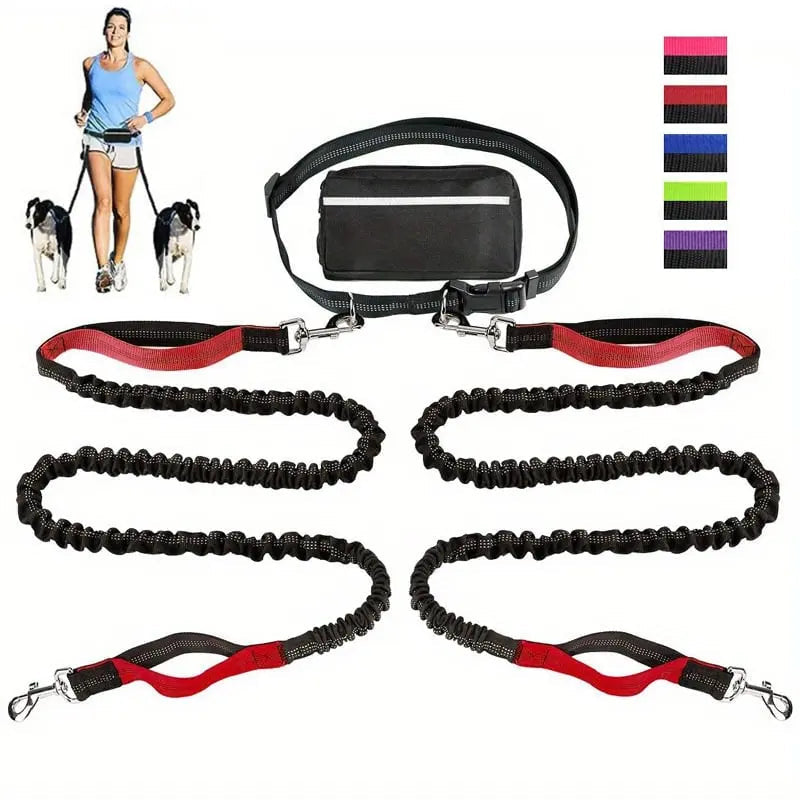Hands-free walking – with leash & bag in one