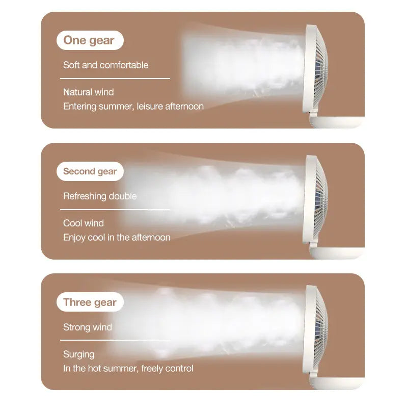 2-in-1 Fan for Wall & Table – Quiet, Space-saving & Powerful