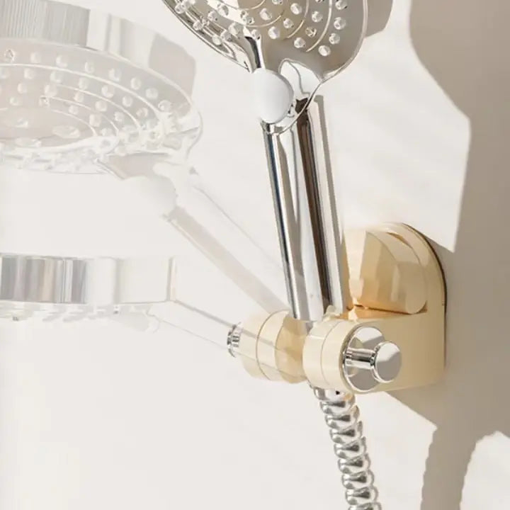 Adjustable One-Piece Shower Stand with Suction Cup