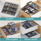 Adjustable Multilevel Drawer Organizer for Effortless Storage