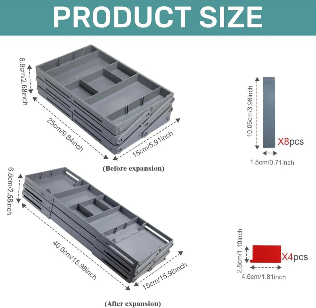 Adjustable Multilevel Drawer Organizer for Effortless Storage