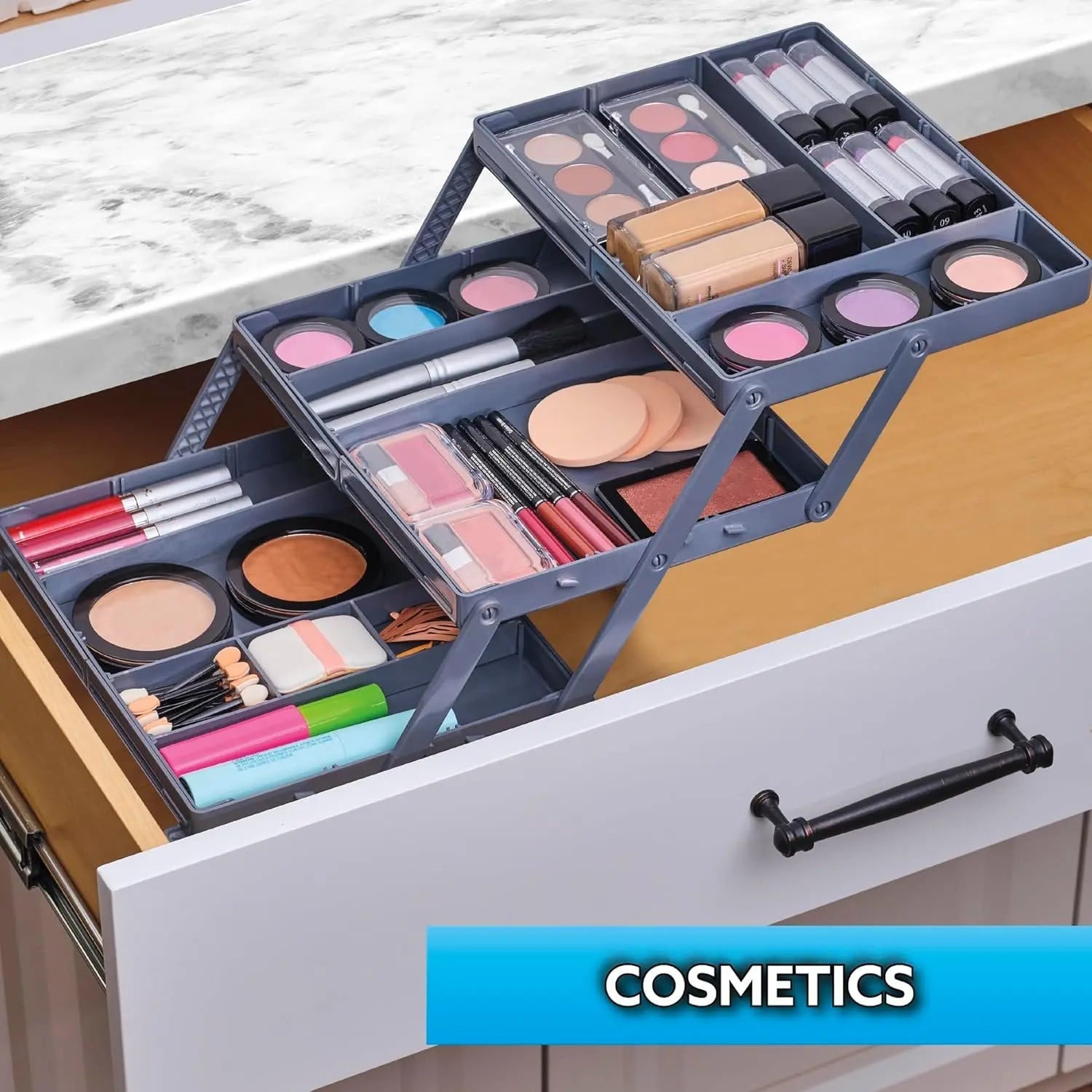Adjustable Multilevel Drawer Organizer for Effortless Storage