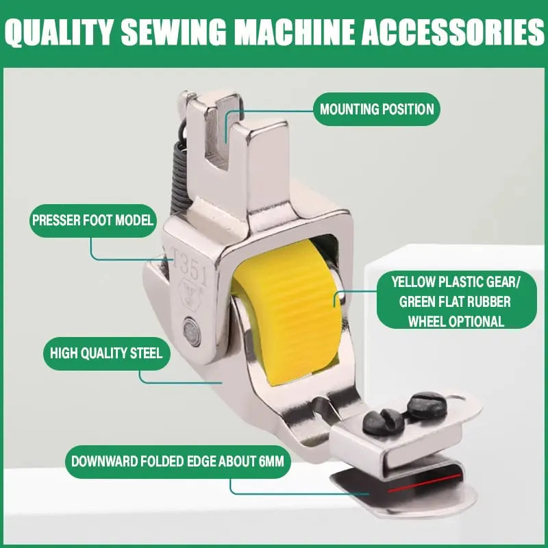 Adjustable Roll Hem Foot – Precise & Effortless Sewing