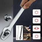 Adjustable Wrench with Double-Sided Self-Tightening Handle, Chrome Steel