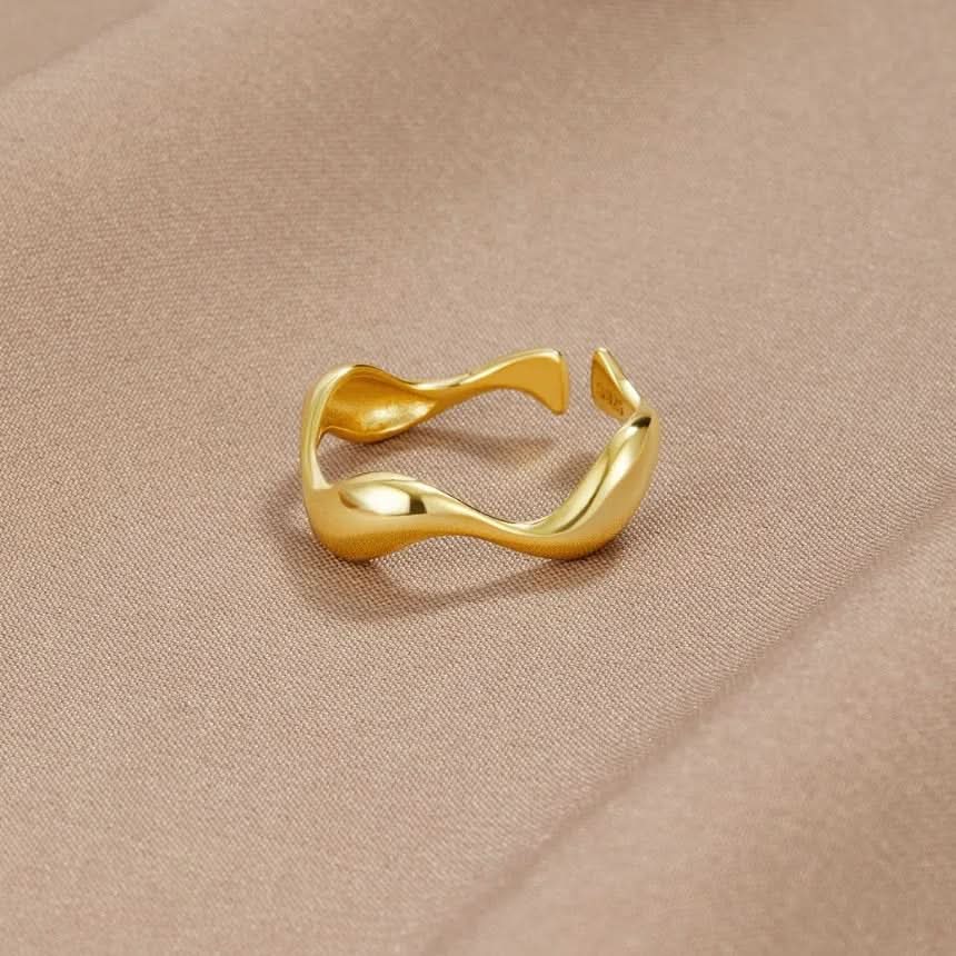 Adjustable Ring with Ocean Design