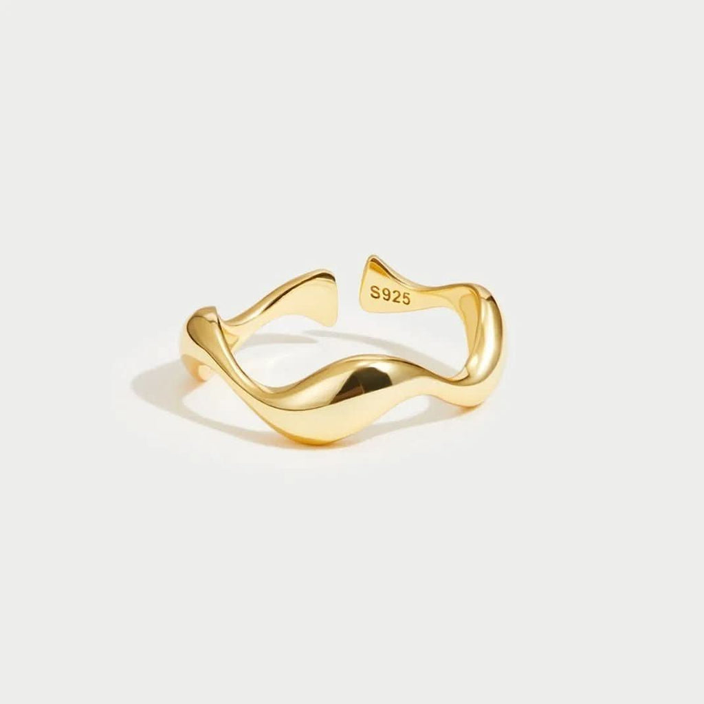 Adjustable Ring with Ocean Design
