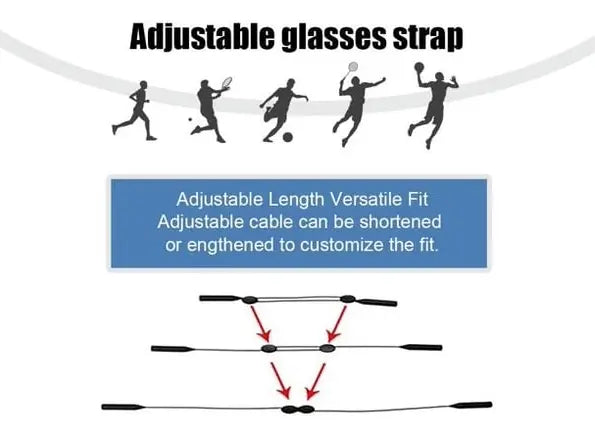 Adjustable Silicone Glasses Strap – Non-Slip & Skin-Friendly