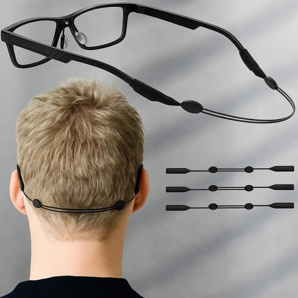 Adjustable Silicone Glasses Strap – Non-Slip & Skin-Friendly