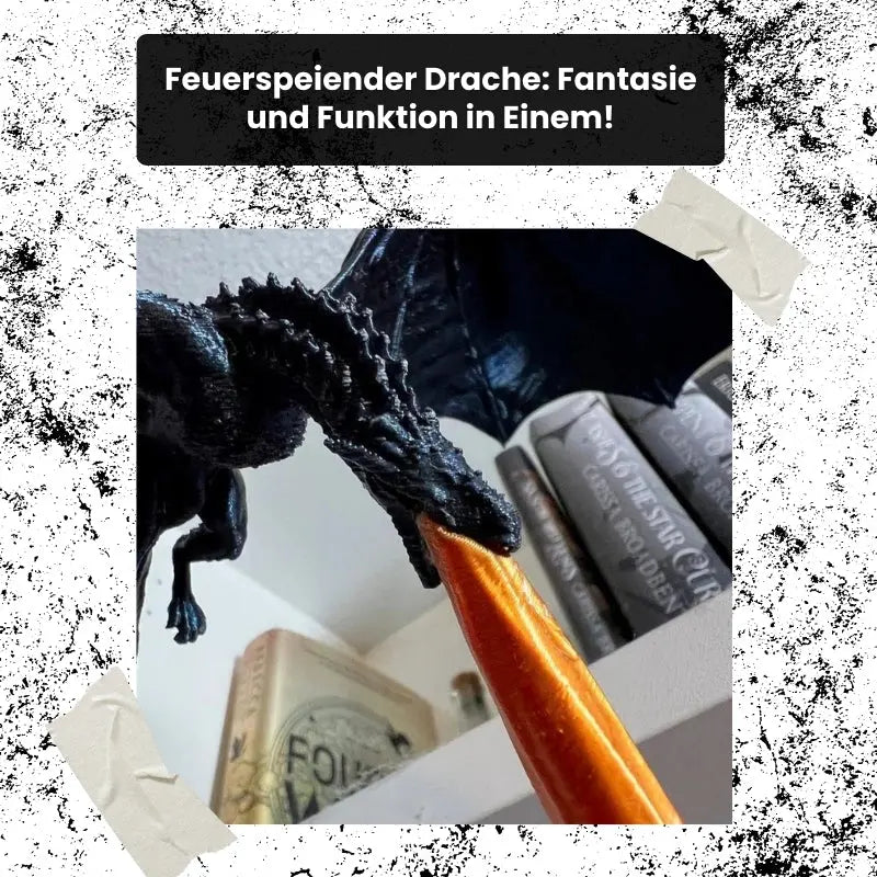 Enchanted Dragon Flames Bookend