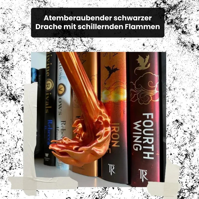 Enchanted Dragon Flames Bookend