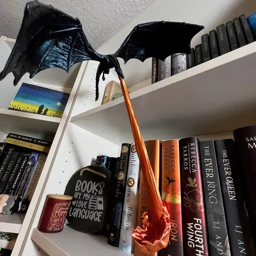 Enchanted Dragon Flames Bookend