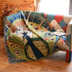 Peacock Throw Thread Blanket