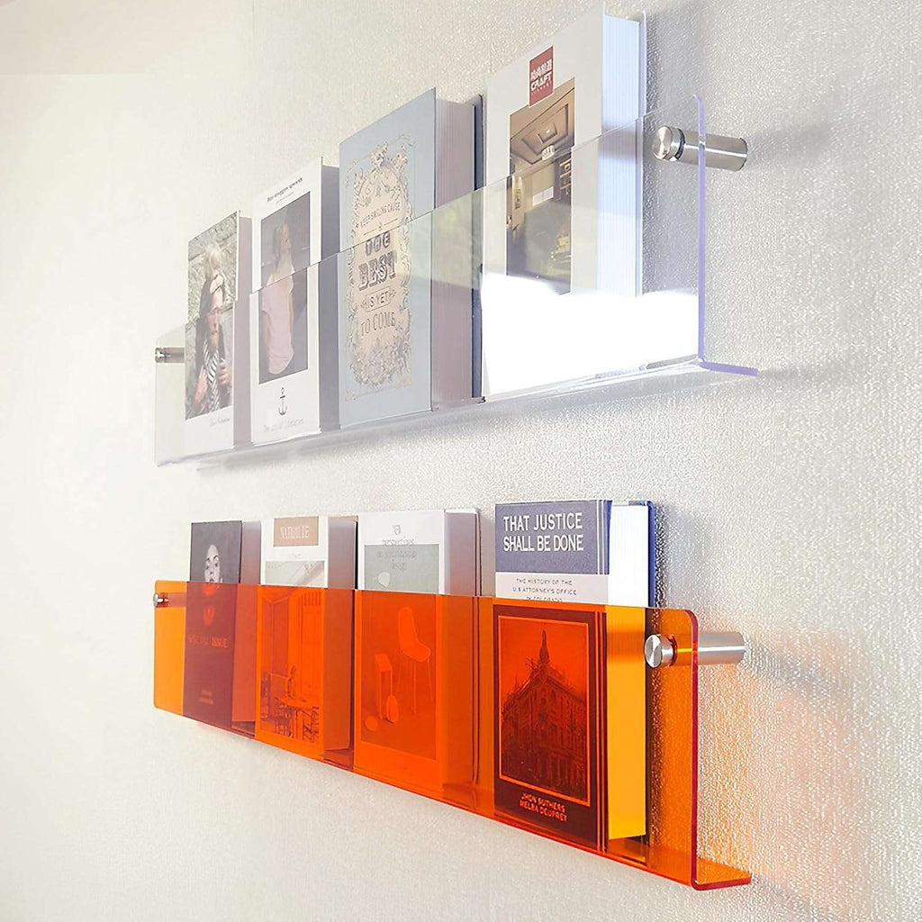 Acrylic Wall-mounted Floating Magazine Rack