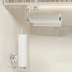 Kitchen roll holder with vacuum suction cup – Drill-free & reusable