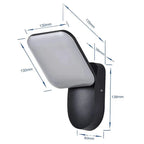 Modern LED porch light with motion sensor - Waterproof outdoor lighting, energy-saving, ideal for terrace and entrance
