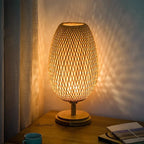 Vintage Bamboo Table Lamp with Retro Design