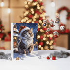 Vintage Cat Advent Calendar for Cat Lovers at Christmas