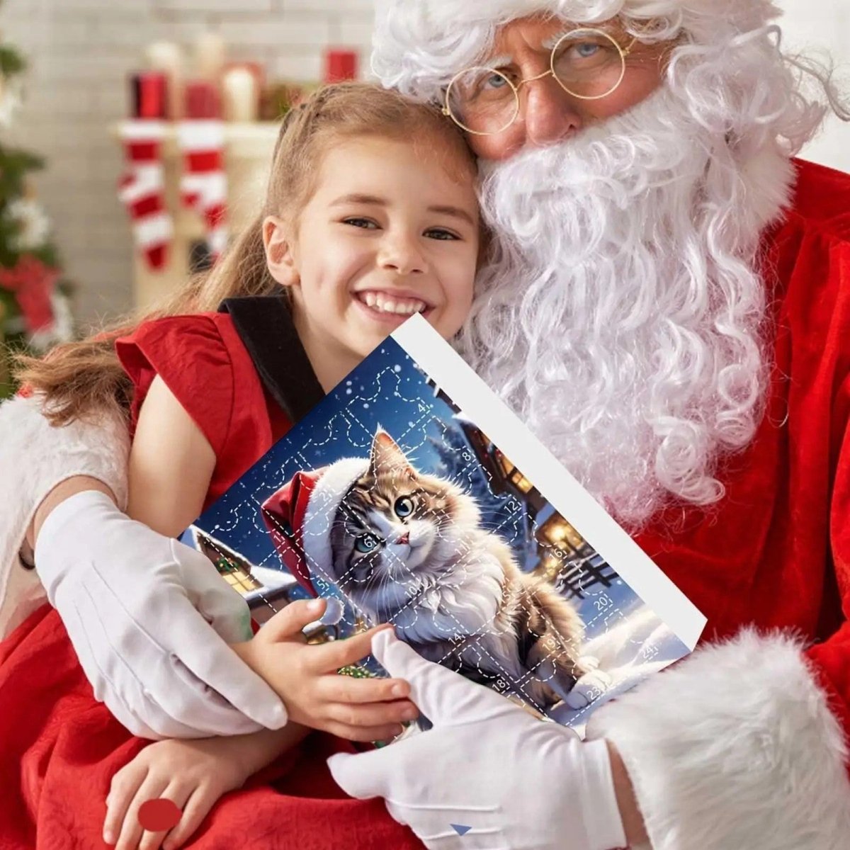 Vintage Cat Advent Calendar for Cat Lovers at Christmas